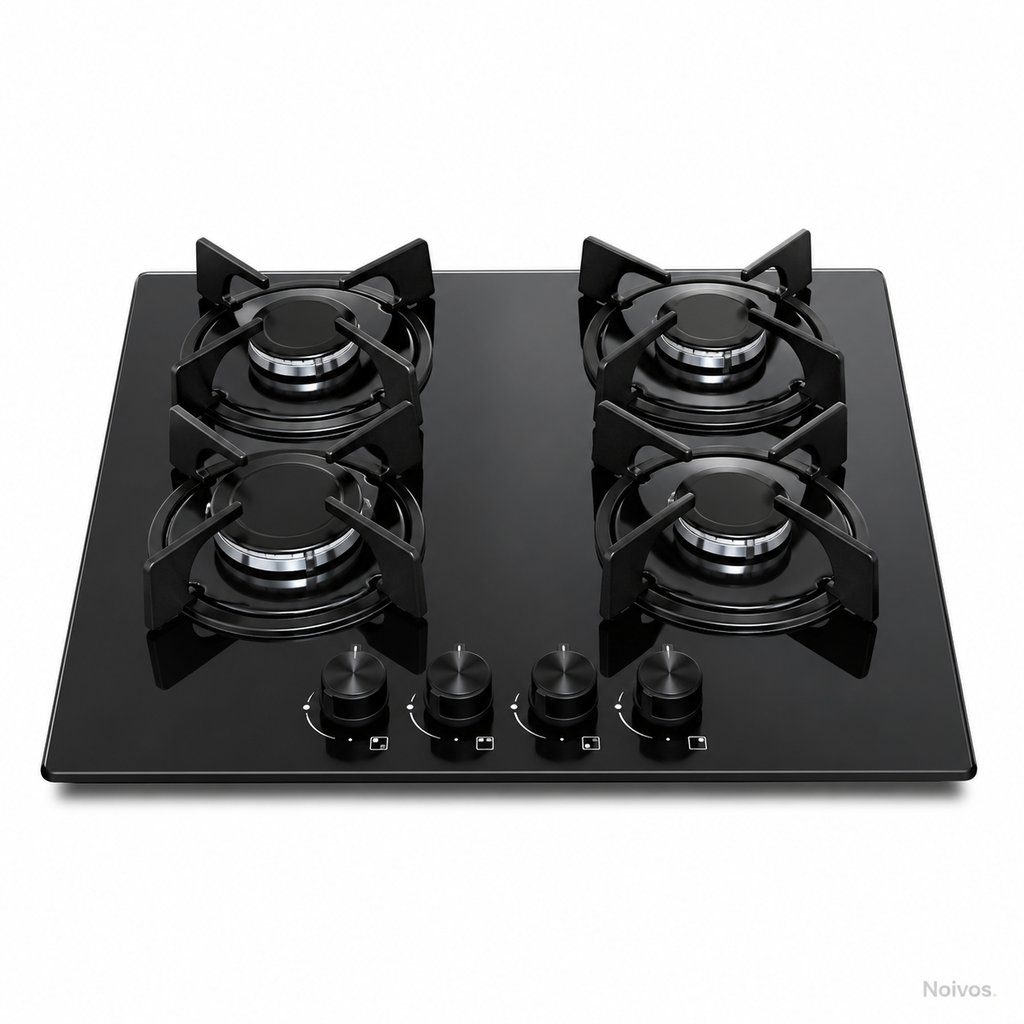Cooktop a Gás com Quatro Bocas