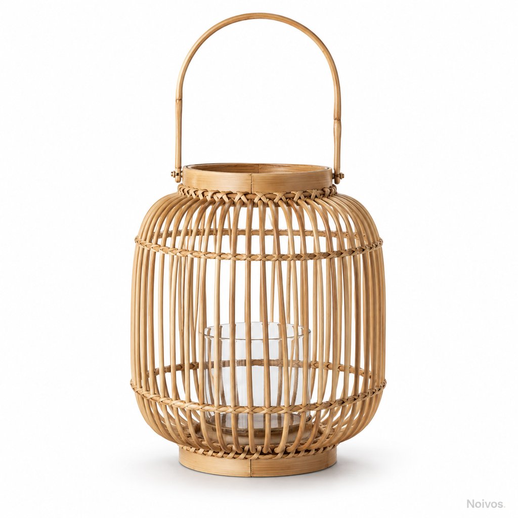 Lanterna Decorativa Boho em Bambu